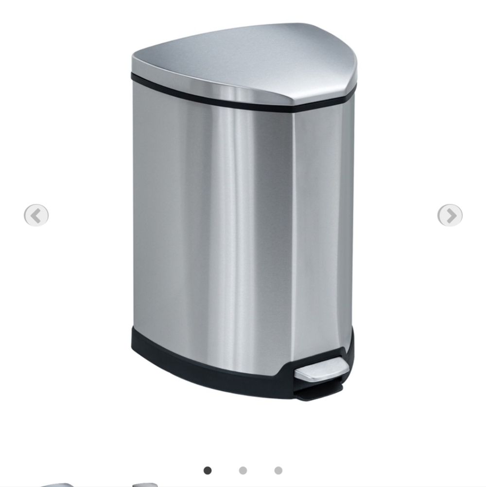 Stainless Steel Trash Can with Pedal. Receptable With Lid. New No Tags - Picture 3 of 13